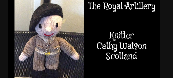 Royal Artillery Knitter Cathy Watson Knitting Pattern by elaine ecdesigns