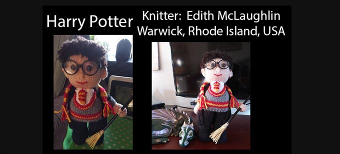 Harry Potter Knitter Edith McLaughlin Knitting Pattern by elaine ecdesigns