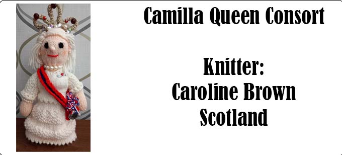 Camilla Queen Consort Knitter Caroline Brown Scotland  - Knitting Pattern by Elaine https://ecdesigns.co.uk
