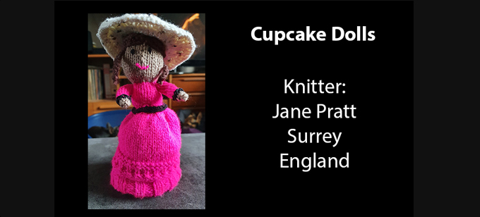 Cupcake Doll Knitter Jane Pratt Knitting Pattern by elaine ecdesigns