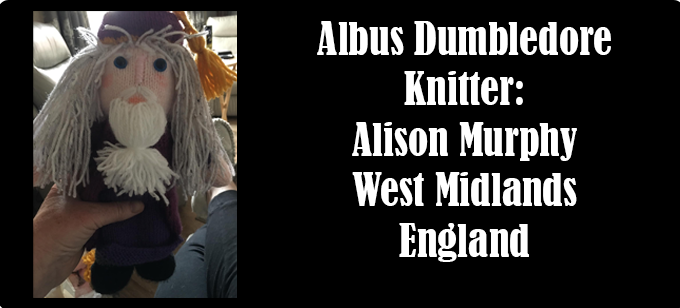 Albus Dumbledore knitter Alison Murphy, Knitting Pattern by ecdesigns