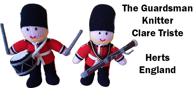 The Guardsman Band Knitter Clare Triste - Knitting Pattern by ecdesigns