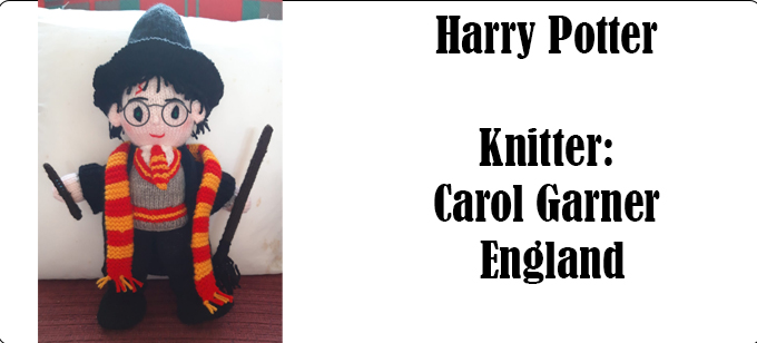 Harry Potter Knitter Carol Garner Knitting Pattern by Elaine https://ecdesigns.co.uk