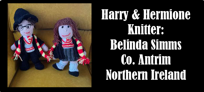 Harry Potter & Hermione Granger knitter Belinda Simms