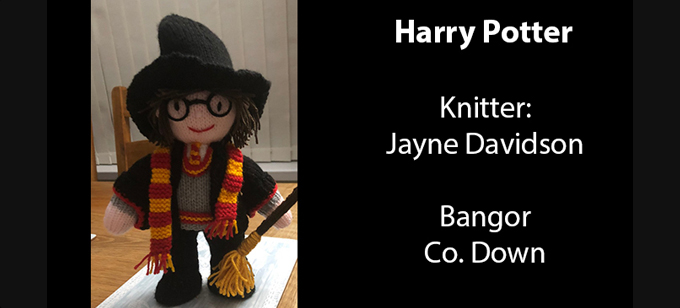 Harry Potter knitter Jayne Davidsonby Elaine ecdesigns