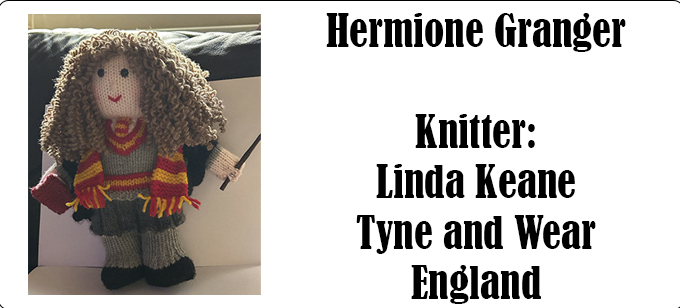 Hermione Granger Knitter Linda Keane - Knitting Pattern by Elaine https://ecdesigns.co.uk