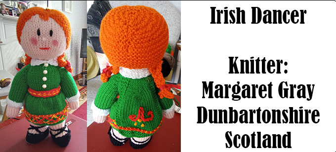 Irish Dancer, knitter Margaret Thompson Knitting Pattern by Elaine ecdesigns