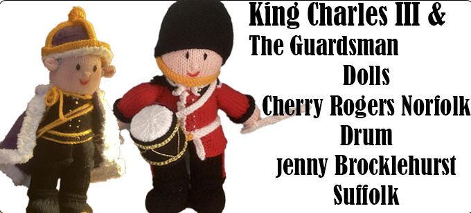 King Charles III & The Guardsman Drummer Knitting Pattern by Elaine https://ecdesigns.co.uk