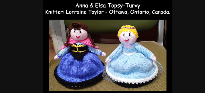  Anna & Elsa Knitter Lorraine Taylor Knitting Pattern by elaine ecdesigns