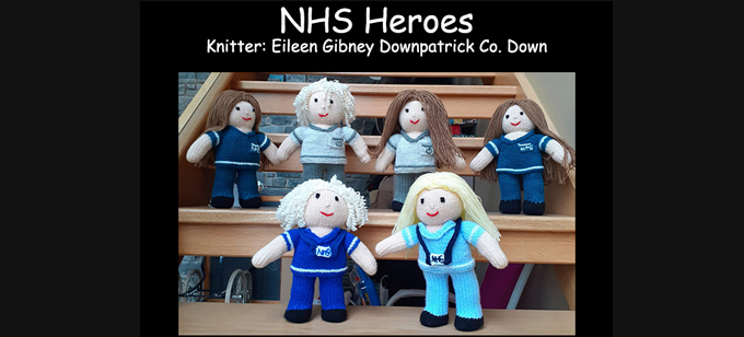 NHS Nurses Knitter Eileen Gibney Knitting Pattern by elaine ecdesigns