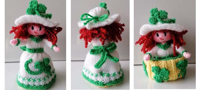 Irish Cupcake Doll Knitting Pattern by elaine https://ecdesigns.co.uk