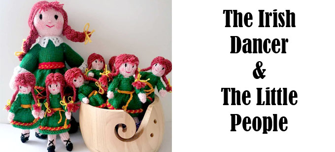 The Irish Danver and the Little People Knitting Pattern by elaine https://ecdesigns.co.uk