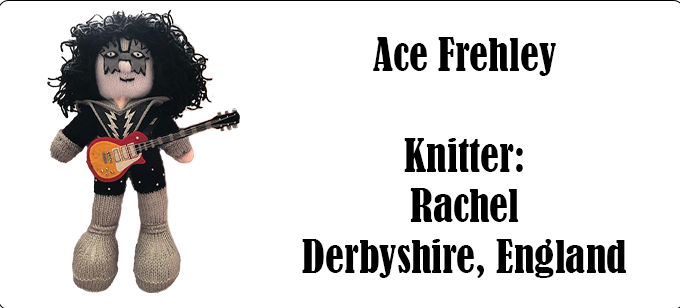 Ace Frehley pattern adapted by Rachel Darbyshire England ecdesigns
