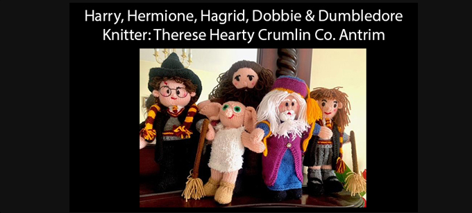  Harry Potter & Friends Knitter Therese Hearty Knitting Pattern by elaine ecdesigns