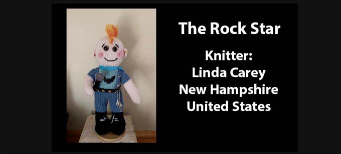 Rock Star Knitter Linda Carey Knitting Pattern by elaine ecdesigns