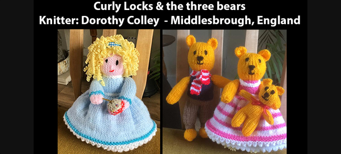MCurly Locks Knitter Dorothy Colley Knitting Pattern by elaine ecdesigns
