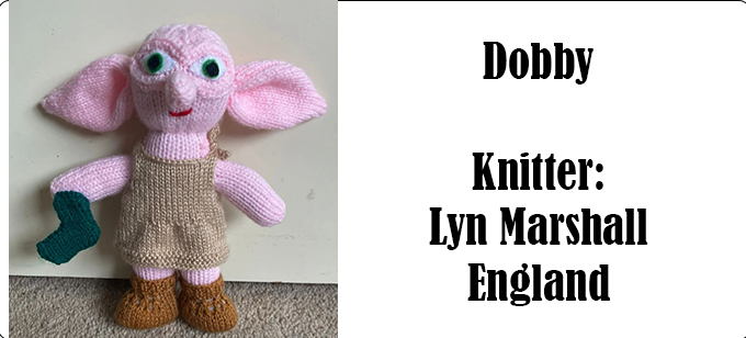 Dobby, knitter Lyn Marshall Knitting Pattern by Elaine ecdesigns