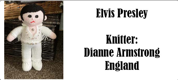 Knitter Dianne Armstrong England - Knitting Pattern by Elaine https://ecdesigns.co.uk