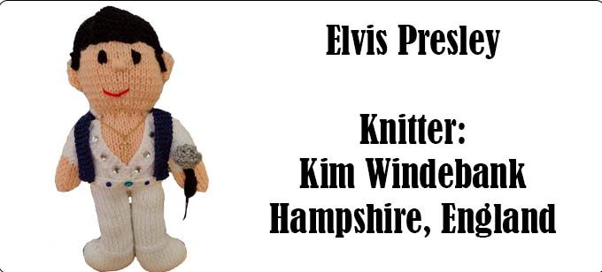 Elvis Presley Knitter Kim Windebank - Elvis Presley Knitting Pattern by Elaine ecdesigns