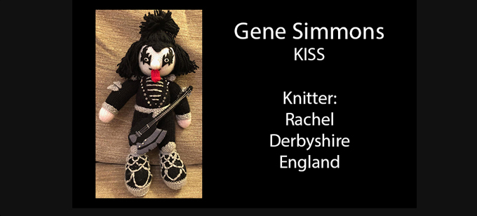 Gene Simmons KISS Knitter Rachel Knitting Pattern by elaine ecdesigns