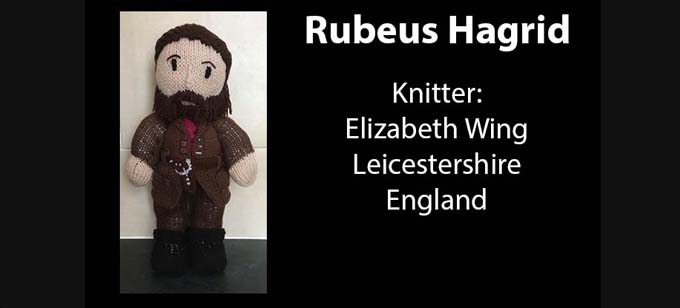 Hagrid Knitter Elizabeth Wing Knitting Pattern by elaine ecdesigns