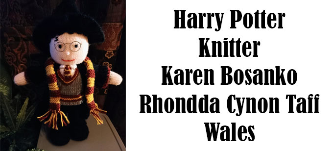 Harry Potter Knitter Karen Bosanko - Knitting Pattern by Elaine https://ecdesigns.co.uk