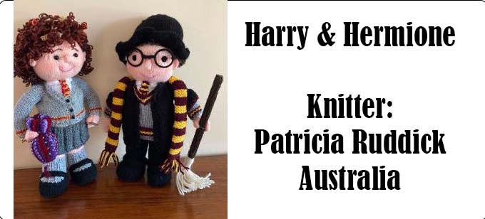 Knitter Patricia Ruddick Australia Knitting Pattern by Elaine ecdesigns