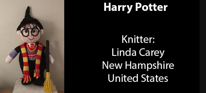 Harry Potter Knitter Linda Carey Knitting Pattern by elaine ecdesigns