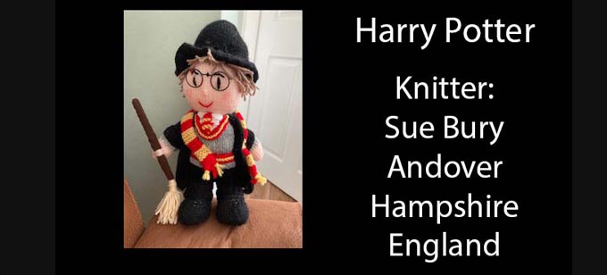Harry Potter Knitter Sue Bury Knitting Pattern by elaine ecdesigns