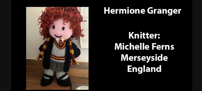 Hermione Knitter Michelle Ferns Knitting Pattern by elaine ecdesigns