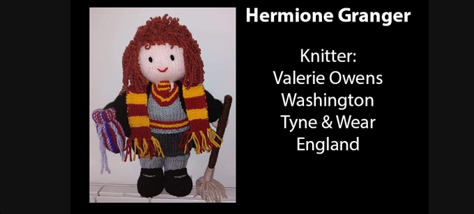 Hermione Granger Knitter Valerie Owens Knitting Pattern by elaine ecdesigns