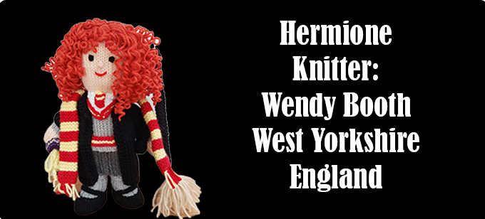 Hermione Granger Knitter Wendy Booth England  ecdesigns