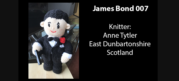 James Bond Knitter Anne Tytler Knitting Pattern by elaine ecdesigns