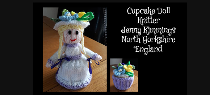 Cupcake Doll Knitter Jenny Kimmings Knitting Pattern by elaine ecdesigns