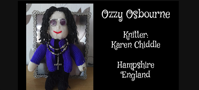 Ozzy Knitter Karen Chiddle Knitting Pattern by elaine ecdesigns
