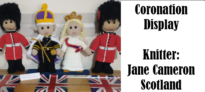 King Charles III & Queen Camilla knitters Jane Cameron Scotland - Knitting Pattern by Elaine https://ecdesigns.co.uk