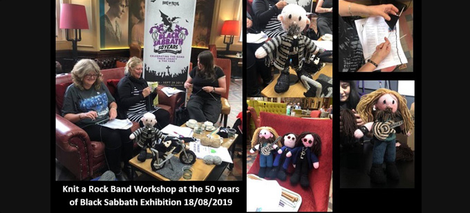  Black Sabbath Exhibition Birmingham 2019 Knitter Sue Winnington  Knitting Pattern by elaine ecdesigns