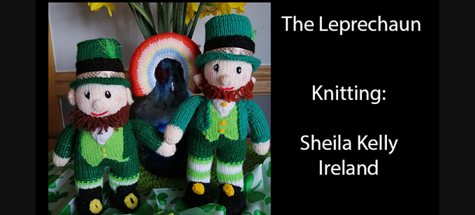 Leprechaun Knitter Sheila Kelly  Knitting Pattern by elaine ecdesigns