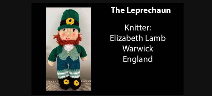 Leprechaun Knitter Elizabeth Lamb Knitting Pattern by elaine ecdesigns