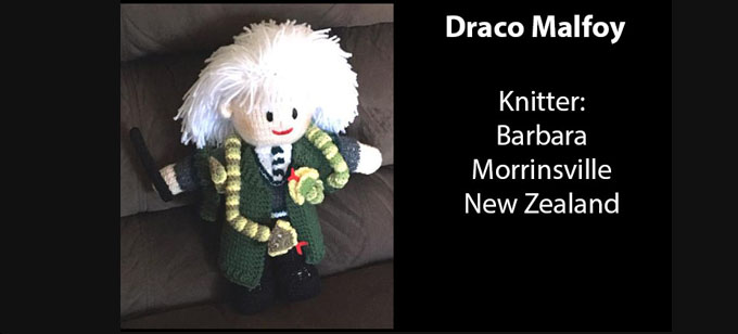 Draco Malfoy, Kniter Barbara Dalziel Knitting Pattern by elaine ecdesigns 