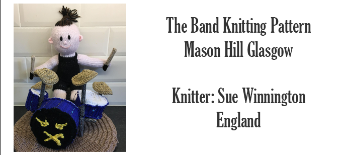 Mason Hill Glasgow Band Knitter Sue Winnington - The Band Knitting Pattern by Elaine ecdesigns
