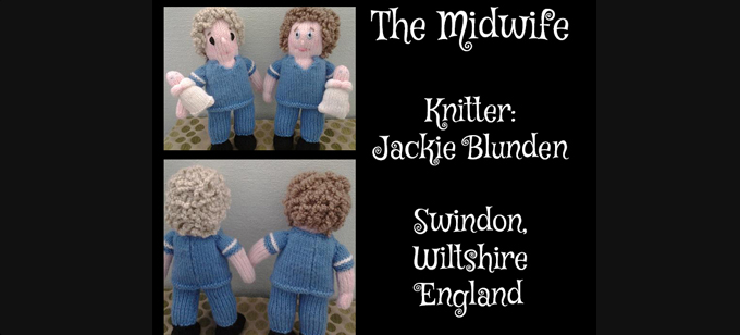 Midwife Knitter Jackie Blunden Knitting Pattern by elaine ecdesigns
