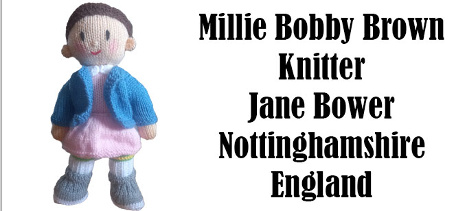Millie Bobby Brown Stranger Things Knitter Jane Bower- Knitting Pattern by Elaine https://ecdesigns.co.uk