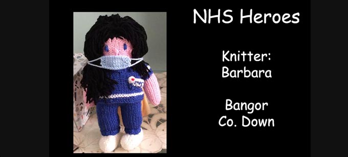 NHS Nurse Knitter Barbara   Knitting Pattern by elaine ecdesigns