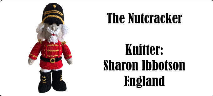 The Nutcracker Knitter Sharon Ibbotson- Knitting Pattern by Elaine https://ecdesigns.co.uk