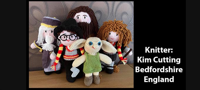 Harry & Friends Knitter Kim Cutting Knitting Pattern by elaine ecdesigns