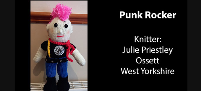 The Pink Punk Knitter Julie Priestly Knitting Pattern by elaine ecdesigns