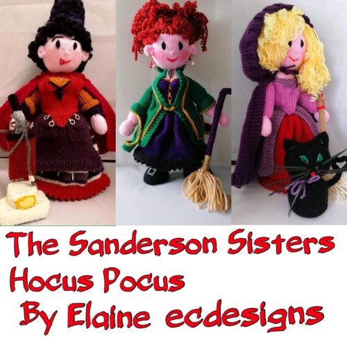 BUY ALL 3 - Sanderson Sisters - Hocus Pocus - Knitting Pattern