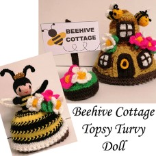 BEEHIVE COTTAGE & QUEEN BEE Topsy Turvy Knitting Pattern 